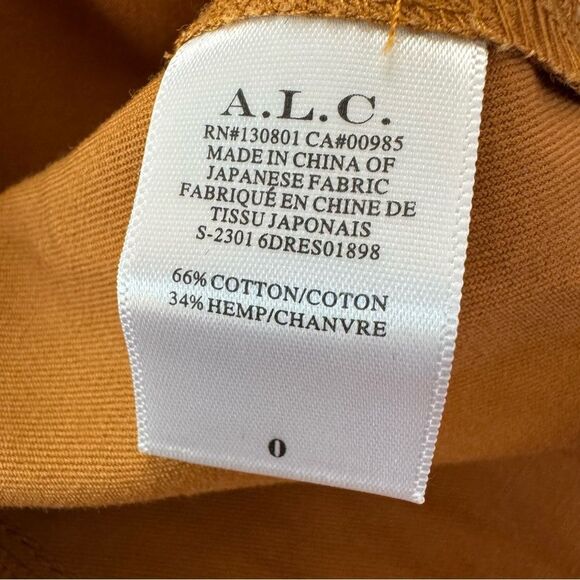 A.L.C. Paisley Shirt Dress Size 0 Cotton Hemp Blend Western Chic - Picture 15 of 16